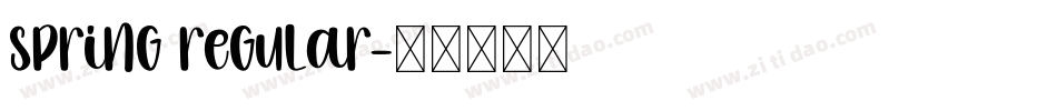 Spring Regular字体转换